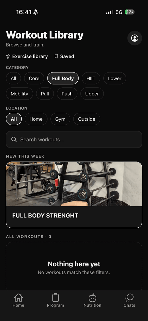 The workout library